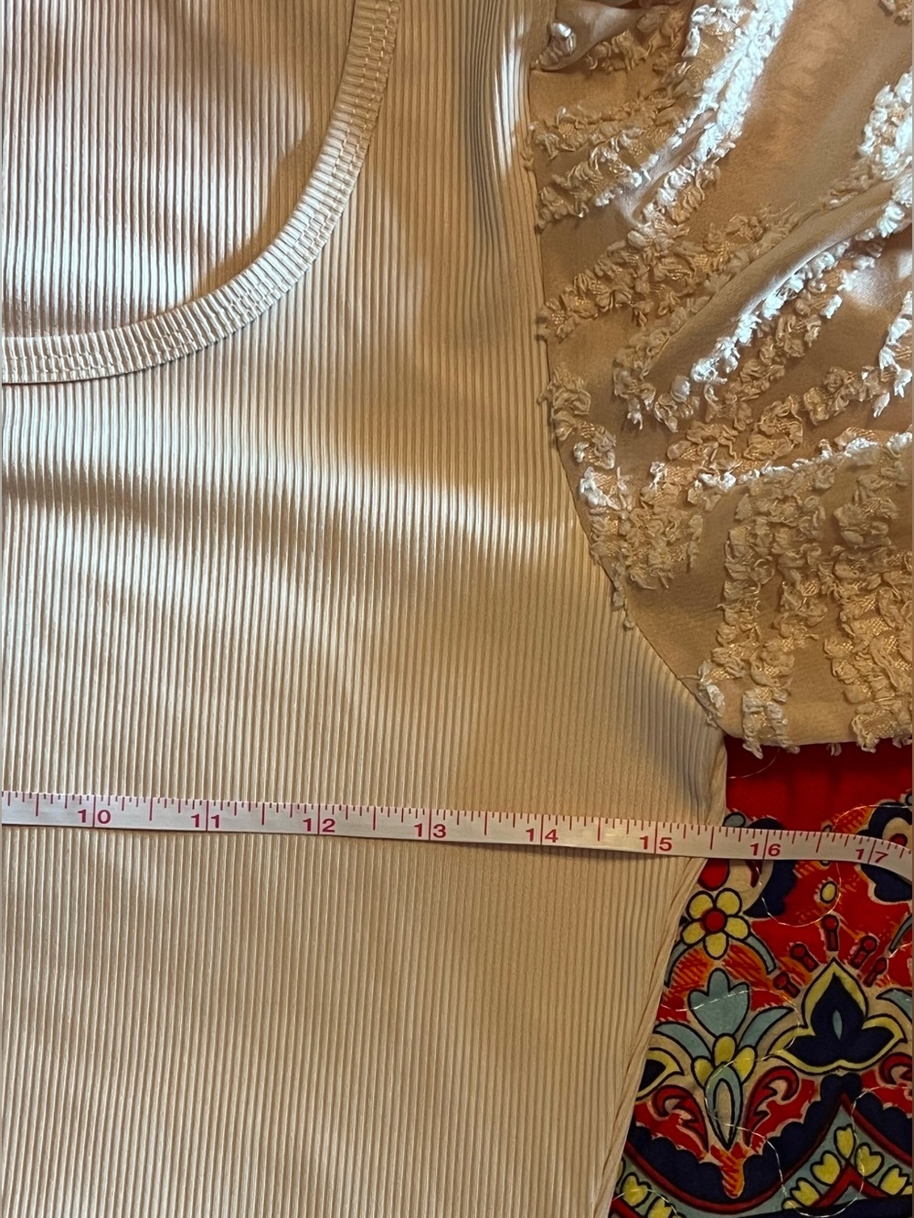 AndTheWhy Textured Puff Sleeve Oatmeal Coquette Bodysuit Women’s Size Medium - Picture 11 of 16